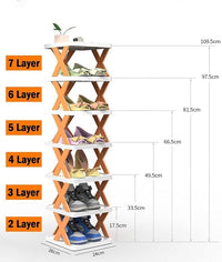 X-Shaped Shoe Rack